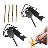 Fire Magnesium Feuerstarter Survival Feuerzeug: Nizirioo Kit Ausruestung Feueranzünder, Outdoor Feuerstein Survival Feuerstarter für Camping/ Outdoor und Survival / Notfall, Haltbar Feuerstein Lighter