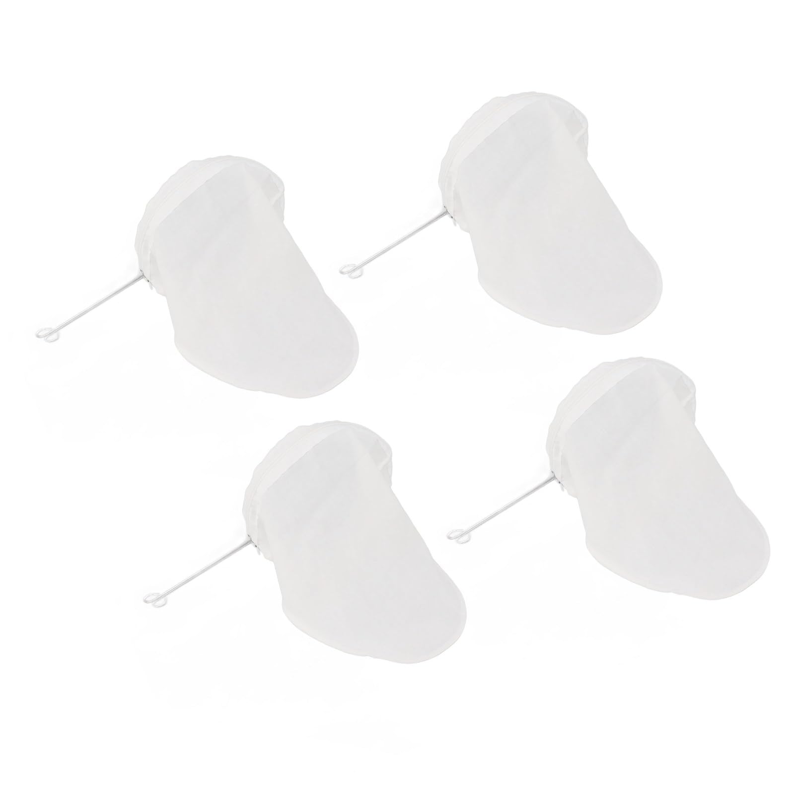 Mesh-Siebbeutel, Ultrafeine Wiederverwendbare Filterbeutel mit Edelstahlgriff für Kaffee, Tee, Nussmilch, Entsaften, Butter, Presse, Obst, Reis, Reinigung (L)