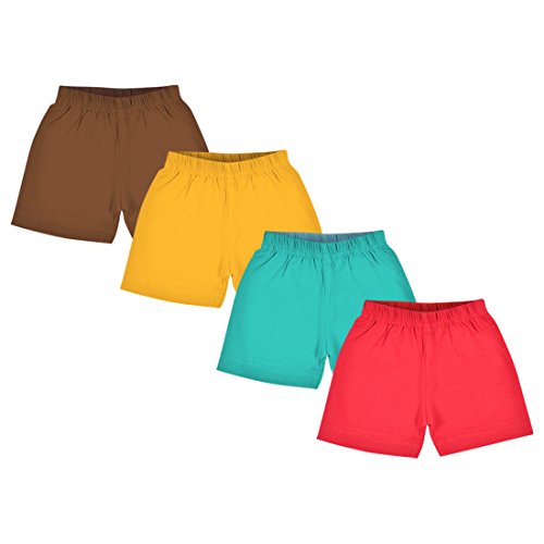 Image of Luke and Lilly Boys' Regular Fit Shorts (Pack of 4) (LNLKDSHRT106 Combo 3 8-9 Years)