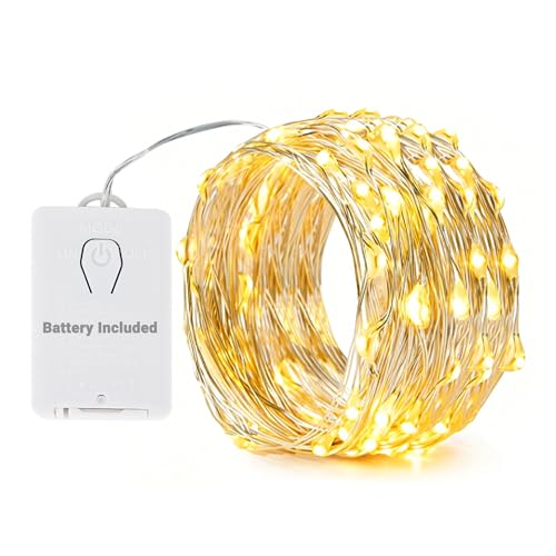 NEXVIN 6M 60 LED Lichterkette Batterie, Weihnachten Lichterkette...