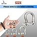 SMTUNG 304 Stainless Steel Bow Shape Load Shackle for Camping, Hiking and Other Outdoor Sports 4mm 6mm 8mm 10mm 14mm (3/8