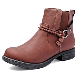 Ataiwee Women’s Wide Width Ankle Boots, Classic Side Zip Comfortable Platform Boots.