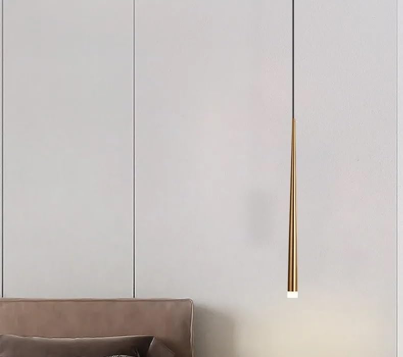 Luminaire suspendu or raffiné haute finition pour tête de lit luxe