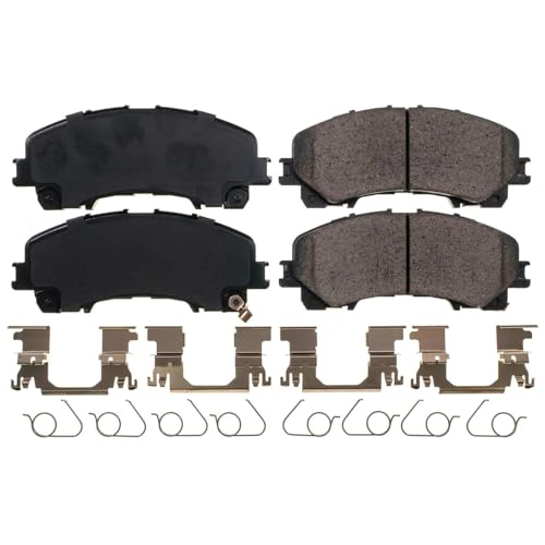 Image of PowerStop Front Brake Pads for Infiniti Q50 2014-20 |Q60 2017-20 |QX50 2016-17 |Nissan Rogue 2014-19 - Z17 Ceramic Brake Pads with Installation Hardware, 17-1736
