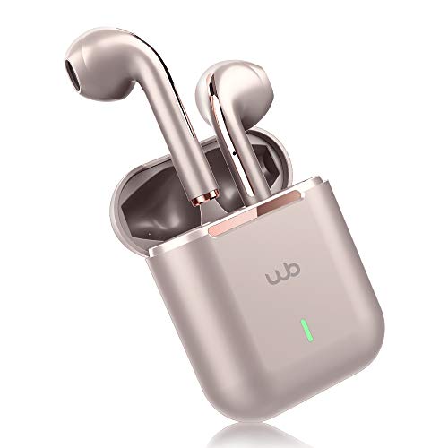 Fone de Ouvido WB Pods Rosa Sem Fio TWS Bluetooth 5.1 Controle por Toque 20+ horas de Reprodução Hif