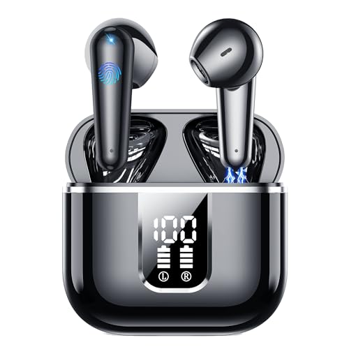 🎵 【Leggeri solo 4g, impermeabili IPX7 e controllo touch completo – comfort e praticità】Con un peso di appena 4 grammi e un design ergonomico, queste cuffie wireless bluetooth si indossano senza fastidi per ore. La certificazione IPX7 le protegge da sudore e pioggia, rendendole le migliori cuffie bluetooth sport per corsa e palestra. I comandi touch permettono di gestire musica, chiamate e volume, oltre ad attivare l’assistente vocale. Compatibili con iOS, Android, PC e molti altri dispositivi.