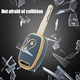 Car Key Cover Compatible with Honda Civic Jazz Crv Insight Accord TPU Silicone Box,Honda Key Protector Key Case Replacement (Blue) - Image 5