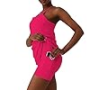 MCEDAR Exercise Tennis Dress for Women Athletic Golf Dress Built-in Bra with Shorts Pockets Workout Active Sportswear Pink/0