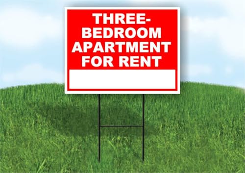 Three-bedroom apartment for rent Write On Me Red 18x24 in Double Sided Yard Road Sign w/Stand