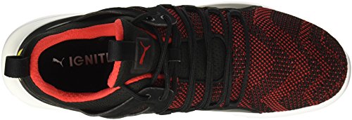 PUMA Puma Men's Scuderia Ferrari Evo Cat Mid Sneaker, Black Black White, 7.5 M US