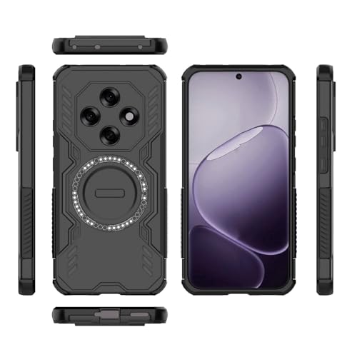 Image of Back Cover Case for Oppo F31 Pro 5G | 360 Protection Mobile Phone Case Mag-Safe | Camera Protection | Oppo F 31 Pro 5G Back Cover | Oppo F31 Pro 5+G - Black TPU+PC