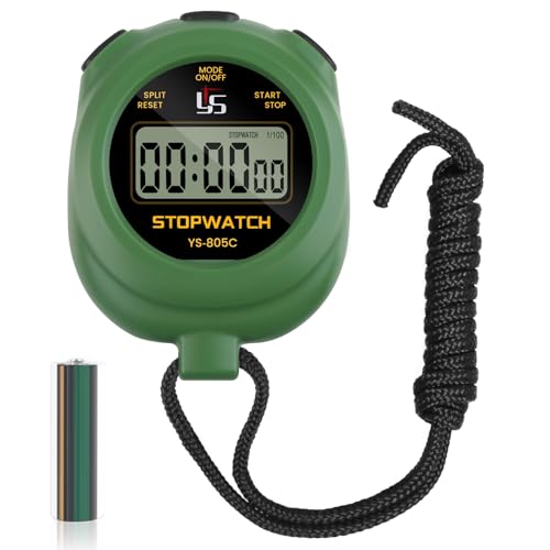 LIGHIGH Simple Stopwatch Timer, Large Display, Single Lap, Ideal for Kids, Track & Field, Sports, Coaches