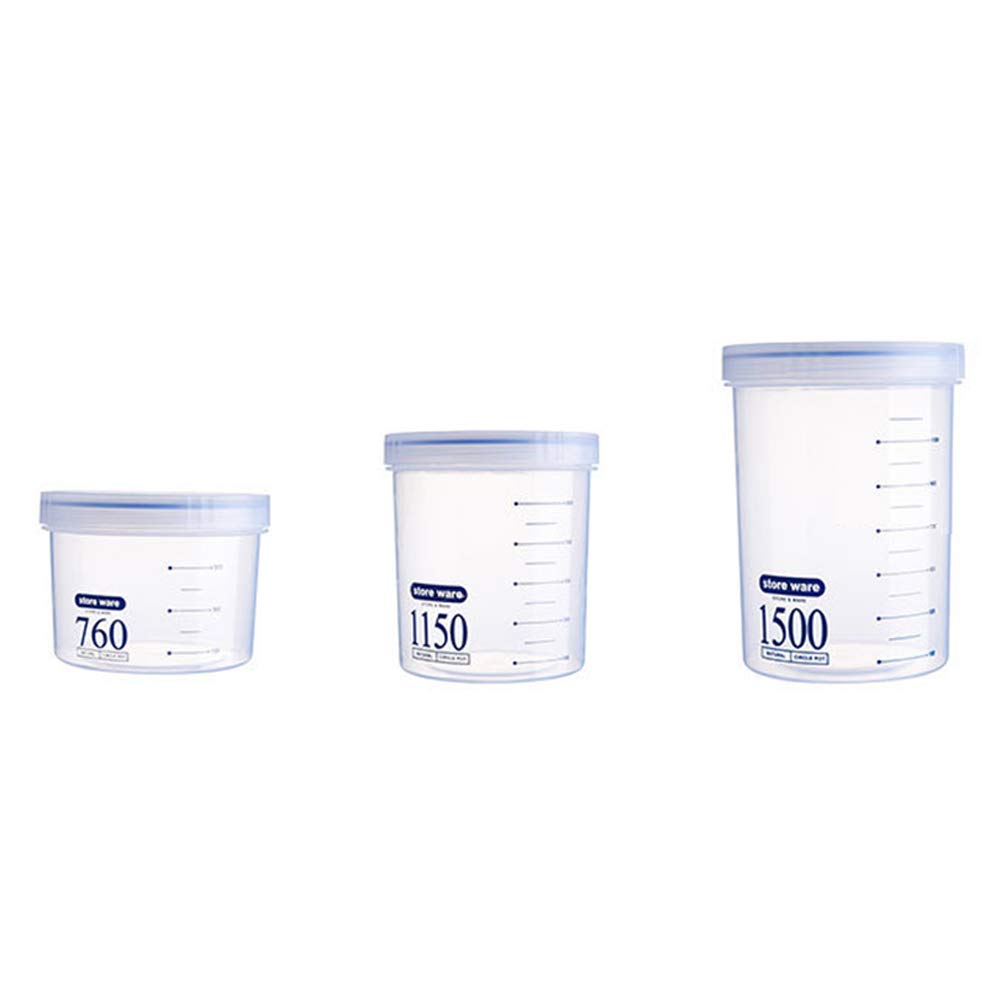 Contenitori Alimentari, Airtight, Contenitore per Cereali, Durevole Impilabile Contenitori, Mantieni Il Cibo Fresco e Asciutto, Blue