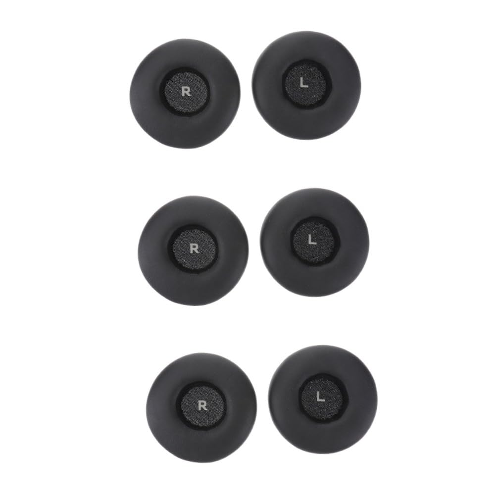 Hemobllo 3piezas Cojines De Repuesto para Auriculares Cubiertas De PU Duradero y Color Negro Comodidad y Rendimiento De Sonido Mejorado Compatible Auriculares