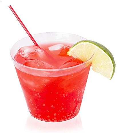 Old Fashioned Cold Cups by Oasis Creations - 9 ounce - 600 Count - Hard Plastic - Disposable Plastic - Old Fashioned Tumblers - Party Cups - Wine Cups - Party Cups - Cocktail Glasses - CASE OF 600