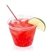 100 Premium Old Fashioned Plastic Cold Cups By Oasis Creations- 9 Ounce - Disposable Tumblers - Party Cups