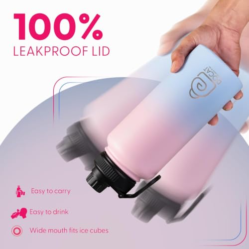 Image of DOCAT Water Bottle 1 Litre, Stainless Steel Sipper Water Bottle, Leak Proof Lid, Rust Proof, 24 Hours Hot and Cold Thermosteel Vacuum Insulated Water Bottle