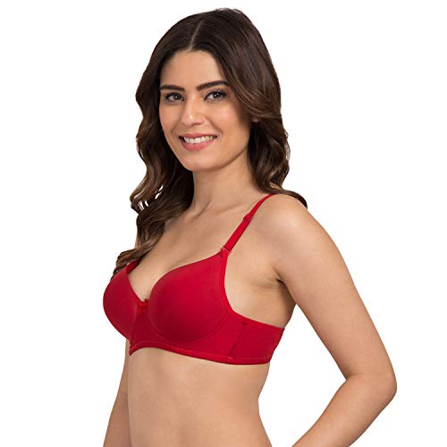 Image of Tweens - Heavily Padded Semi Push-Up Bra - Polyamide Fabric - 3 /4th Coverage, Wireless, Multiway Straps, Seamless - Everyday T-Shirt Bra