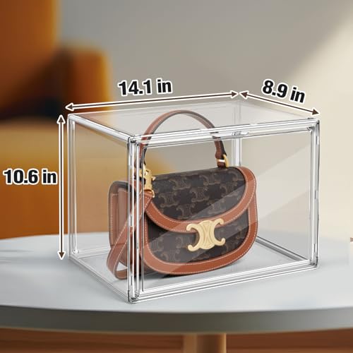 Ezjob EZ-10 10Pack Closet Organizers And Storage Clear Handbag Storage,Purse Organizer For Closet System Acrylic Display Case thumb #1