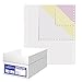 Alliance Premium Carbonless Computer Paper, 9.5 x 11, Blank Left and Right Perforated, 15 lb, 3-Part White / Canary / Pink (1,200 Sheets) - Made In The USA