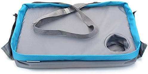 Kids Car Seat Travel Lap Tray for Snack and Play, Easy to Clean Activity Table with Cup Holder and Removable Strap, Sturdy Toddler Lap Desk-Kids Travel Tray