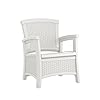 Suncast Elements Outdoor Resin Club Chair with 11 Gal Storage Area Modern Storage Chair for Patios 1875 W x 1875 D x 18 H Ice Cube