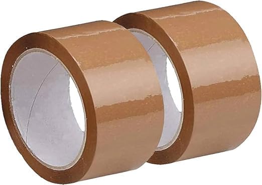 CRAE Packaging Brown Cello Tape For Office, Home and E-Commerce Packing | 1INCH Diameter | 100 Meter | Pack of 2
