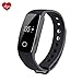 Fitness Tracker Heart Rate Monitor, TINCINT ID107 Fitness Watch Activity Tracker Bluetooth 4.0 Calorie Counter Life-Waterproof Fitness Band with Soft Silicon Wristband for Android iOS Smartphones