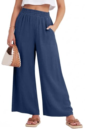 GRECERELLE Teacher Pants for Women Wide Leg Palazzo Trousers Casual