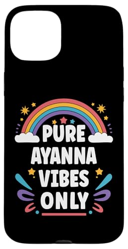 AYANNA Vibes Only Cute Retro Girls AYANNA Name �X�}�z�P�[�X iPhone 15 Plus �p