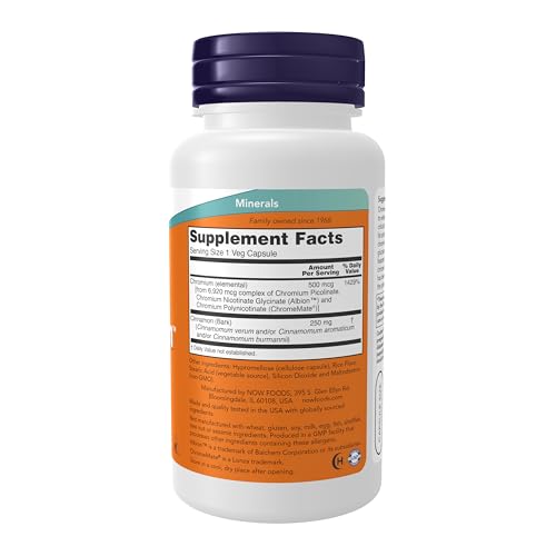 NOW Tri-Chromium with Cinnamon Capsules