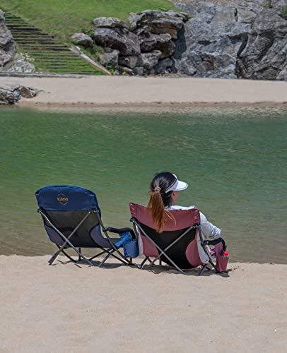 Iclimb Low Wide Beach Camping Folding Chair With Side Pocket And Carry Bag thumb #4