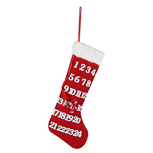 Calendrier de noël, modèle mignon noël calendrier de l'avent feutre noël compte à rebours calendrier décoration fournitures(Christmas socks) Cover