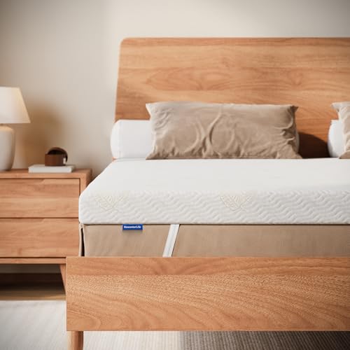 NewentorLife - Cubrecolchón tamaño king firme con funda lavable, certificado OEKO-TEX y CertiPUR-US