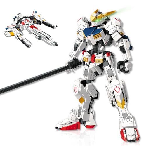 Velance Mech Robot Transforming Building Blocks Set, Warrior City Mech & Fighter Jet Building Toy Kit, Mecha Robot Building Block Model for Kids & Adults, Birthday, Valentine's Day Gift(952 Pcs)