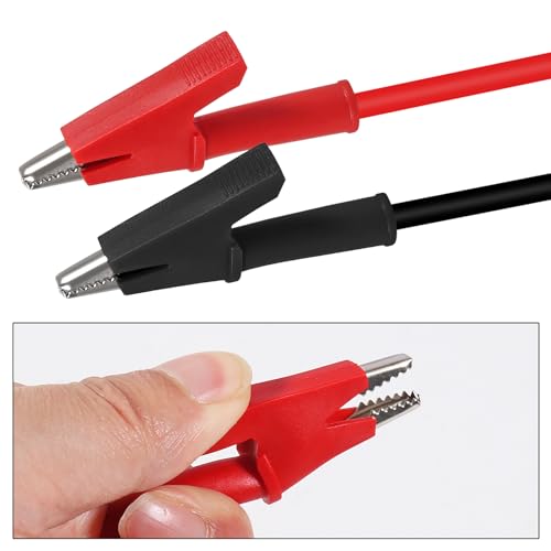 Image of 4Pcs Dual Ended Crocodile Alligator Clips Test Leads Dual Ended Crocodile Wire with Insulators Clips for Electrical Test(Wire Length 39.37inch /1m)