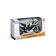 Bauer Spielwaren 2049757 Maisto Kawasaki Ninja ZX-10R: Originalgetreues Motorradmodel, Maßstab 1:12, mit Federung und ausklappbarem Seitenständer, grün (531187), Mittel