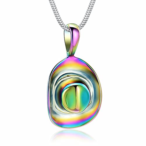 Collier urne pour cendres chapeau de cowboy bijou souvenir quotidien