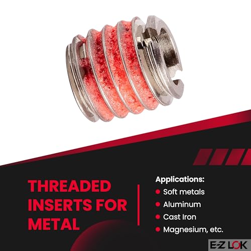 Image of E-Z LOK - 453-6 E-Z Lok Externally Threaded Insert, 303 Stainless Steel, M6-1.0 Internal Threads, M10x1.5 External Threads, 10.49mm Length, Made in US (Pack of 5)