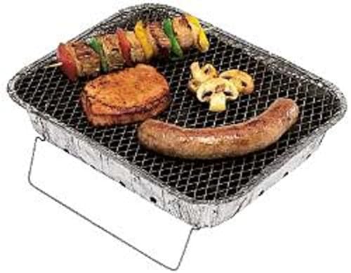 BURI jednorazowy grill 600 g na węgiel drzewny aluminiowy jednorazowy grill