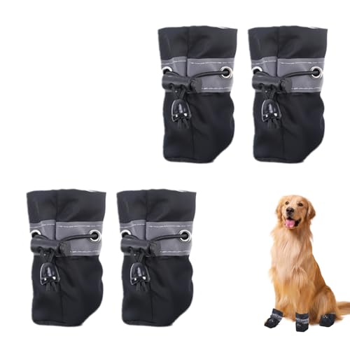 4 Stück Hundeschuhe Pfotenschutz Outdoor,Pfotenschutz...