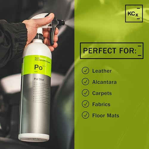Koch-Chemie - Pol Star - Textile, Leather & Alcantara Cleaner; Effective Natural Cleaner with Protection Formula; Cleans and Protects Without Leaving Water Marks; Creates Protective Barrier (1 Liter)