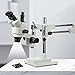 Swift S7 3.5X-90X Professional Simul-Focal Trinocular Stereo Zoom Microscope with WH10x Eyepieces, 0.7X-4.5X Objective,144 LED Ring Light, Double Arm Boom Stand, Includes 0.5X and 2.0X Barlow Lens