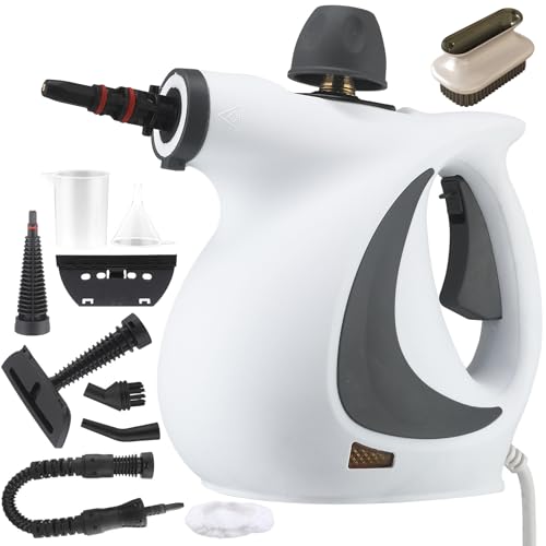 Flotty Steam Pro, Nettoyeur Vapeur Portable Avec 12 Accessoires, Nettoyant Vapeur, 2,6 À 3,2 Barres, S'Évaporer Ménage 3x Plus Vite, Pour Vapeur Vitres,Sols,Tapis,Voiture,Canapé,Cuisine