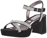 Steve Madden Girls Shoes Classy Heeled Sandal, Black, 7 US Unisex Big Kid