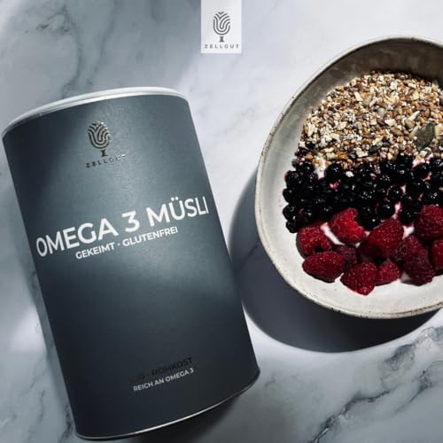 gekeimtes OMEGA-3 Müsli • 100% Rohkost • Basisch • reicht an Omega-3 • glutenfrei • vegan • Bio