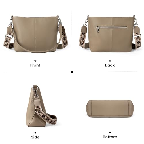 befen Genuine Leather Crossbody Hobo Bag