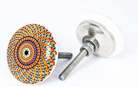 KNOBSWORLD Xfer 002 ceramiczne guziki, styl vintage, wzór kwiatowy, 20 sztuk