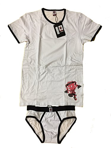  Completino Intimo Milan MOD. DIAVOLETTO Compost da T-Shirt+SLIP-16-bianco