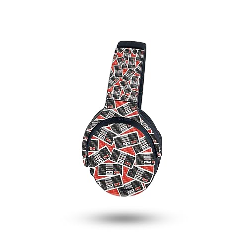 Image of MightySkins Carbon Fiber Skin Compatible with Skullcandy Crusher ANC 2 - Retro Controllers 3 | Protective, Durable Textured Carbon Fiber Finish | Easy to Apply
